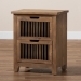 Baxton Studio Clement Rustic Transitional Medium Oak Finished 2-Drawer Wood Spindle End Table - LD19A004-Medium Oak-ET