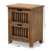 Baxton Studio Clement Rustic Transitional Medium Oak Finished 2-Drawer Wood Spindle End Table - LD19A004-Medium Oak-ET