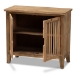 Baxton Studio Clement Rustic Transitional Medium Oak Finished 2-Door Wood Spindle Accent Storage Cabinet - LD19A005-Medium Oak-Cabinet