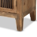 Baxton Studio Clement Rustic Transitional Medium Oak Finished 2-Door Wood Spindle Accent Storage Cabinet - LD19A005-Medium Oak-Cabinet