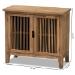 Baxton Studio Clement Rustic Transitional Medium Oak Finished 2-Door Wood Spindle Accent Storage Cabinet - LD19A005-Medium Oak-Cabinet