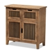 Baxton Studio Clement Rustic Transitional Medium Oak Finished 2-Door and 2-Drawer Wood Spindle Accent Storage Cabinet