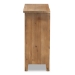 Baxton Studio Clement Rustic Transitional Medium Oak Finished 3-Drawer Wood Spindle Storage Cabinet - LD19A007-Medium Oak-3DW-Cabinet