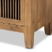 Baxton Studio Clement Rustic Transitional Medium Oak Finished 3-Drawer Wood Spindle Storage Cabinet - LD19A007-Medium Oak-3DW-Cabinet