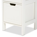 Baxton Studio Reuben Cottage and Farmhouse White Finished 2-Drawer Wood Storage Cabinet - SR1801195-White-Cabinet