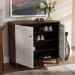 Baxton Studio Coolidge Modern and Contemporary White and Walnut Finished 4-Shelf Wood Shoe Storage Cabinet - FP-01LV-Walnut/White