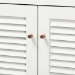 Baxton Studio Coolidge Modern and Contemporary White and Walnut Finished 5-Shelf Wood Shoe Storage Cabinet with Drawer - FP-03LV-Walnut/White