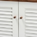 Baxton Studio Coolidge Modern and Contemporary Walnut Finished 8-Shelf Wood Shoe Storage Cabinet - FP-04LV-Walnut/White
