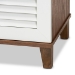 Baxton Studio Coolidge Modern and Contemporary Walnut Finished 8-Shelf Wood Shoe Storage Cabinet - FP-04LV-Walnut/White