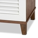 Baxton Studio Coolidge Modern and Contemporary Walnut Finished 8-Shelf Wood Shoe Storage Cabinet - FP-04LV-Walnut/White