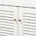 Baxton Studio Coolidge Modern and Contemporary Walnut Finished 11-Shelf Wood Shoe Storage Cabinet with Drawer - FP-05LV-Walnut/White
