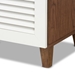 Baxton Studio Coolidge Modern and Contemporary Walnut Finished 11-Shelf Wood Shoe Storage Cabinet with Drawer - FP-05LV-Walnut/White