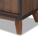 Baxton Studio Margo Mid-Century Modern Two-Tone Walnut Brown and Black Finished Wood Wine Storage Cabinet - RT676-OCC-Walnut/Black-Cabinet