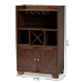 Baxton Studio Carrie Transitional Farmhouse Walnut Brown Finished Wood Wine Storage Cabinet - RT677-OCC-Walnut-Cabinet