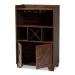 Baxton Studio Carrie Transitional Farmhouse Walnut Brown Finished Wood Wine Storage Cabinet - RT677-OCC-Walnut-Cabinet