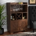 Baxton Studio Carrie Transitional Farmhouse Walnut Brown Finished Wood Wine Storage Cabinet - RT677-OCC-Walnut-Cabinet