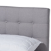 Baxton Studio Devan Mid-Century Modern Light Grey Fabric Upholstered Walnut Brown Finished Wood Full Size Platform Bed - SW8168-Light Grey/Walnut-M17-Full