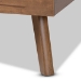 Baxton Studio Alke Mid-Century Modern Light Grey Fabric Upholstered Walnut Brown Finished Wood King Size Platform Bed - SW8180-Light Grey/Walnut-M17-King
