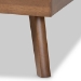 Baxton Studio Alke Mid-Century Modern Dark Grey Fabric Upholstered Walnut Brown Finished Wood King Size Platform Bed - SW8180-Dark Grey/Walnut-M17-King