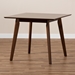 Baxton Studio Pernille Modern Transitional Walnut Finished Square Wood Dining Table - LWM90908HL32-Walnut-DT