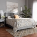 Baxton Studio Clare Glam and Luxe Grey Velvet Fabric Upholstered Full Size Panel Bed with Channel Tufted Headboard - CF8747X-Grey Velvet-Full