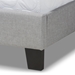 Baxton Studio Ramon Modern and Contemporary Grey Linen Fabric Upholstered Full Size Panel Bed with Nailhead Trim - Ramon-Grey-Full