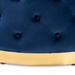 Baxton Studio Sasha Glam and Luxe Royal Blue Velvet Fabric Upholstered Gold Finished Round Cocktail Ottoman - TSF-6689-Royal Blue/Gold-Otto