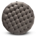 Baxton Studio Sasha Glam and Luxe Grey Velvet Fabric Upholstered Gold Finished Round Cocktail Ottoman - TSF-6689-Grey/Gold-Otto