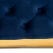 Baxton Studio Verene Glam and Luxe Royal Blue Velvet Fabric Upholstered Gold Finished Square Cocktail Ottoman - TSF-6690-Royal Blue/Gold-Otto