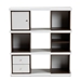 Baxton Studio Rune Modern and Contemporary Two-Tone White and Walnut Brown Finished 2-Drawer Bookcase - DV 9990-00-Columbia/White-Bookcase