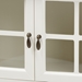 Baxton Studio Chauncey Classic and Traditional White Finished Wood and Glass 2-Door Kitchen Storage Cabinet - SR163096-White-Cabinet