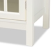 Baxton Studio Kendall Classic and Traditional White Finished Wood and Glass Kitchen Storage Cabinet - SR1801379-White-Cabinet
