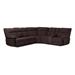 Baxton Studio Sabella Modern and Contemporary Chocolate Brown Fabric Upholstered 7-Piece Reclining Sectional Sofa