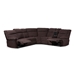 Baxton Studio Sabella Modern and Contemporary Chocolate Brown Fabric Upholstered 7-Piece Reclining Sectional Sofa - RX038A-Chocolate Brown-SF