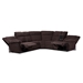 Baxton Studio Sabella Modern and Contemporary Chocolate Brown Fabric Upholstered 7-Piece Reclining Sectional Sofa - RX038A-Chocolate Brown-SF