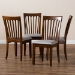 Baxton Studio Minette Modern and Contemporary Grey Fabric Upholstered Walnut Brown Finished Wood Dining Chair - RH319C-Grey/Walnut-DC-4PK