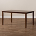 Baxton Studio Eveline Modern and Contemporary Walnut Brown Finished Rectangular Wood Dining Table - RH7008T-Walnut-DT