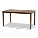 Baxton Studio Eveline Modern and Contemporary Walnut Brown Finished Rectangular Wood Dining Table - RH7008T-Walnut-DT