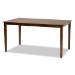 Baxton Studio Augustine Modern and Contemporary Grey Fabric Upholstered and Walnut Brown Finished Wood 7-Piece Dining Set - RH316C-Grey/Walnut-7PC Dining Set