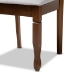 Baxton Studio Augustine Modern and Contemporary Grey Fabric Upholstered and Walnut Brown Finished Wood 7-Piece Dining Set - RH316C-Grey/Walnut-7PC Dining Set