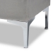 Baxton Studio Mabel Modern and Contemporary Transitional Grey Velvet Fabric Upholstered Silver Finished Storage Ottoman - WS-20093-Grey Velvet/Silver-Otto