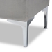 Baxton Studio Mabel Modern and Contemporary Transitional Grey Velvet Fabric Upholstered Silver Finished Storage Ottoman - WS-20093-Grey Velvet/Silver-Otto