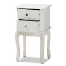 Baxton Studio Sophia Classic and Traditional French White Finished Wood 2-Drawer End Table - HL7A-A110-2 DW ET