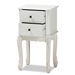 Baxton Studio Sophia Classic and Traditional French White Finished Wood 2-Drawer End Table - HL7A-A110-2 DW ET