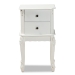 Baxton Studio Sophia Classic and Traditional French White Finished Wood 2-Drawer End Table - HL7A-A110-2 DW ET