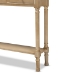 Baxton Studio Calvin Classic and Traditional French Farmhouse Oak Brown Finished Wood 3-Drawer Entryway Console Table - WERPL-01-Brown-Console