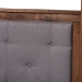 Baxton Studio Natasha Modern and Contemporary Grey Fabric Upholstered and Walnut Brown Finished Wood King Size Platform Canopy Bed - MG0021-Gray/Walnut-King