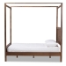 Baxton Studio Veronica Modern and Contemporary Walnut Brown Finished Wood King Size Platform Canopy Bed - MG0021-1-Walnut-King