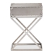 Baxton Studio William Modern French Industrial Silver Metal 1-Drawer End Table - JY1955-ET