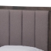 Baxton Studio Natasha Modern and Contemporary Grey Fabric Upholstered and Dark Grey Oak Finished Wood King Size Platform Canopy Bed - MG0021-2-Gray/Green Gray-King